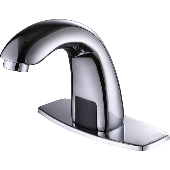 Charmingwater Touchless Bathroom Sink Faucet, Motion Automatic Sensor Faucet with Hole Cover Plate